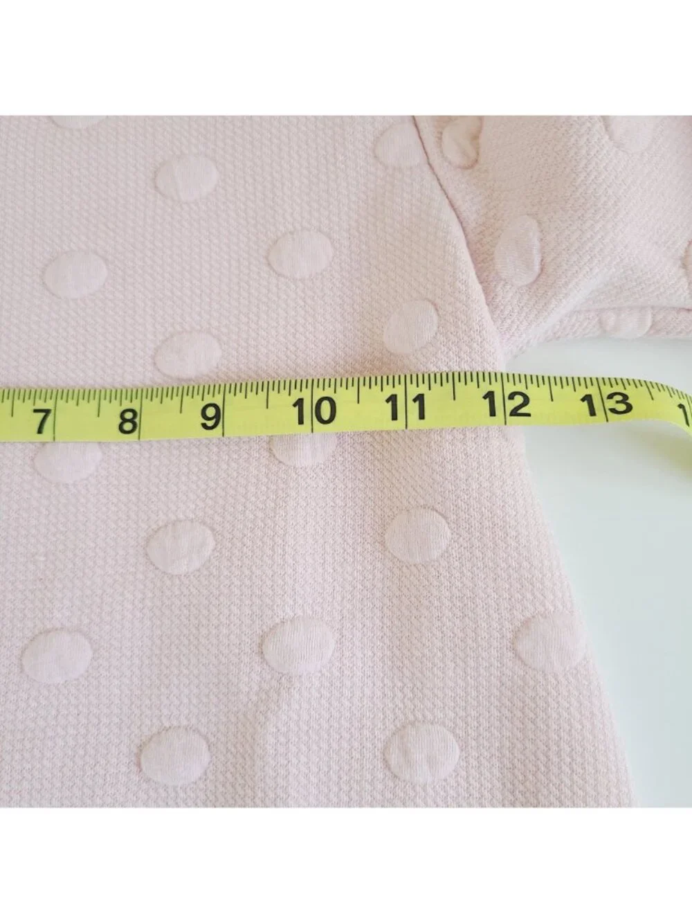 H&M Sweater Dress Girls Pink Textured Polka Dot Long Sleeve Size 2-3Y